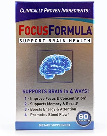 Focus Formula, Supports Optimum Memory Levels, Concentration and Recall Ability, 30 Servings
