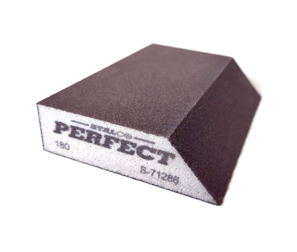 Stalco Perfect Sanding Sponge Grit 180 Angled Sanding Block Sanding Pad