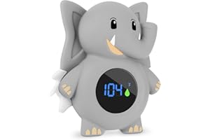 ASRIO Baby Bath Thermometer, with LED Display and Temperature Warning,Kids' Bathroom Safety Products, Newborn Bath Safety Toy Thermometer (Elephant)