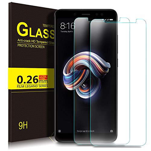 Xiaomi Redmi Note 5 Pro/Note 5 Screen Protector,KuGi 9H Hardness HD clear Bubble Free Installation High Responsivity Tempered Glass For Xiaomi Redmi Note 5 Pro/Note 5 smartphone(Transparent)