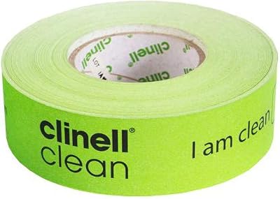 Clinell I Am Clean Indicator Tape 100m Roll - Green Sanitation Procedure Sticker