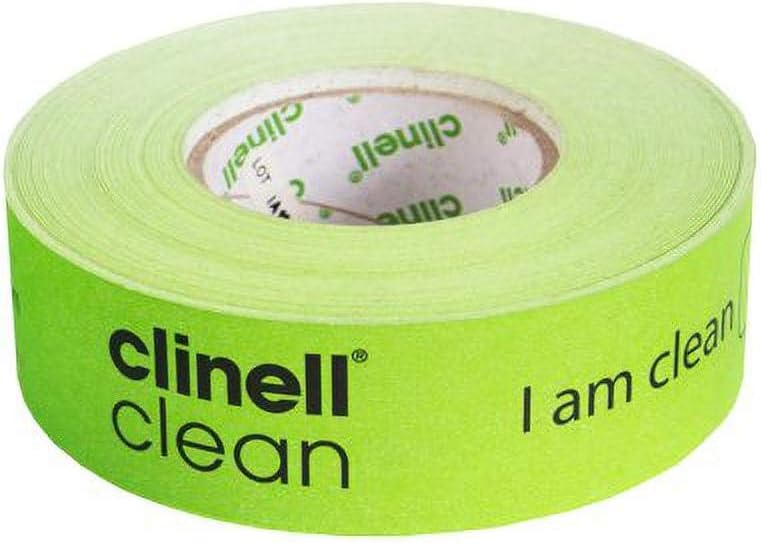 Clinell I Am Clean Indicator Tape 100m Roll - Green Sanitation Procedure Sticker
