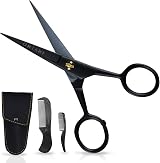 Ontaki 5" Beard Moustache Scissors German Steel With Comb Case view 1