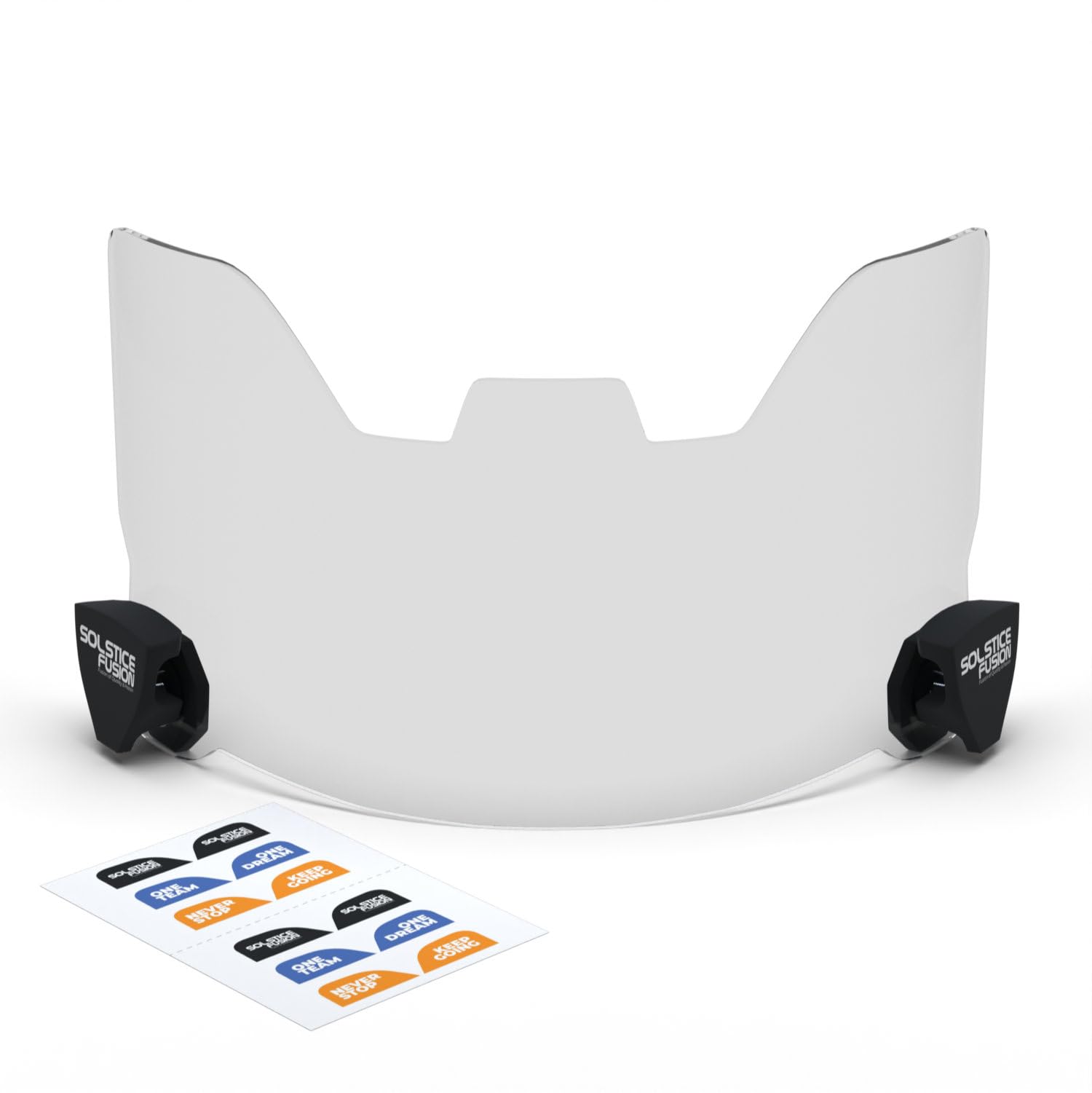 Photo 1 of Football Visor for Helmet with Anti-Fog Clear Shield, Scratch-Resistant, UV Block Youth Football Visor Includes 6 Stickers, Carrying Pouch, Visor Clips, Universal Fit for All Helmets