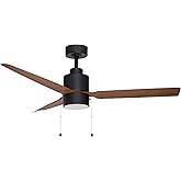 Maxim Lighting 88707BKWN Falcon - Ceiling Fan with Light Kit-16.25 Inch Tall and 52 Inch Wide, Finish Color: Black/Walnut