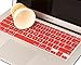 MOSISO Silicone Keyboard Cover Compatible with MacBook Air 13 inch A1466 A1369 2010-2017&Compatible with MacBook Pro 13/15 inch (with/Without Retina Display, 2015 or Older Version), Red