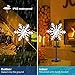 CERCHIO Christmas LED Pathway Lights 3D Snowflake Flash Lighting Garden Stake Lights Outdoor Decoration Waterproof for Landscape Garden Lawn Patio Halloween Thanksgiving Christmas Party 2 Pack