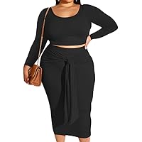 plus size skirt suit sets