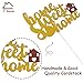 Home Sweet Home Cake Topper Housewarming Gifts Welcome New Home Party Supplies Decorations Gold Glitter...