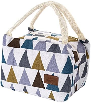 Insulated Canvas Box Tote Bag,Thenlian Thermal Cooler Food Lunch Bags Waterproof Outdoor Travel Picnic for Outdoor Travel Picnic (D)