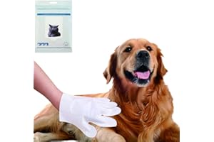 fatdaa Pet Grooming Glove Wipes for Dogs and Cats 6 pcs, Dog Wipes, Cat Wipes, Pet Wipes No Rinse Disposable Cleaning Massage Gloves, Pet Grooming Pet Washing,Made from Cotton，Easy Bath(6PCS)