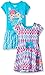 Nickelodeon Girls' Little Shimmer and Shine 2 Pack Dress, Pink/Teal, 4
