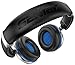 Sentey Headphones with Microphone Inline Control for Travel Running Sports Headset Gaming Hifi Audio for Kids Men Woman Strong Bass Earcup Rotation Ls-4231 Blue Phaint Transport Carrying Case Included