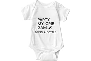 listery Party My Crib Bodysuit Funny Bodysuit Baby Sayings Baby Boy Clothes Party At My Crib 2 Am Bodysuits Baby Girl Clothes