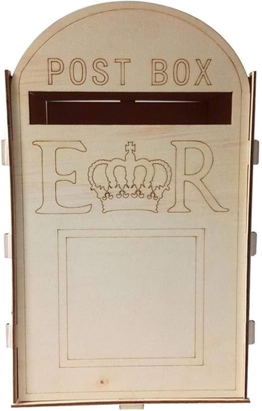 Amazon Com Tzsmxx Mailbox Wooden Wedding Card Post Box With Lock Diy Rustic Carved Letters Gift Card Boxes For Wedding Birthday Baby Shower Parties Color Royal Crown Home Kitchen