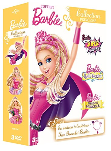 Coffret Barbie - Collection Princesse : Barbie En Super Princesse + Barbie Et La Porte Secrète + Barbie Apprentie Princesse - Pack