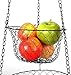 MALMO 3-Tier Wire Fruit Hanging Basket, Vegetable Kitchen Storage Basket, Iron Wire Black