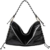 Slouchy PU Leather Crescent Hobo Bags Women Trendy Underarm Crossbody Purse Satchels Shoulder Bag Top-handle Tote Handbag