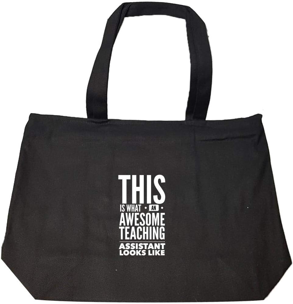Teacher Assistant Fashion Zip Tote Bag - This Is What An Awesome Teaching Looks Like - Educator Gifts