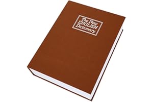 Lockable Book Safe That Looks Like a Regular Book, Features Steel Walls for Enhanced Item Protection (red)