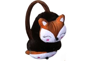 PURFANREE Kids Winter Earmuffs Plush Warm Cute Fox Ear Warmers Earflap Cute Cartoon Earmuff for Boys Girls Baby Toddlers