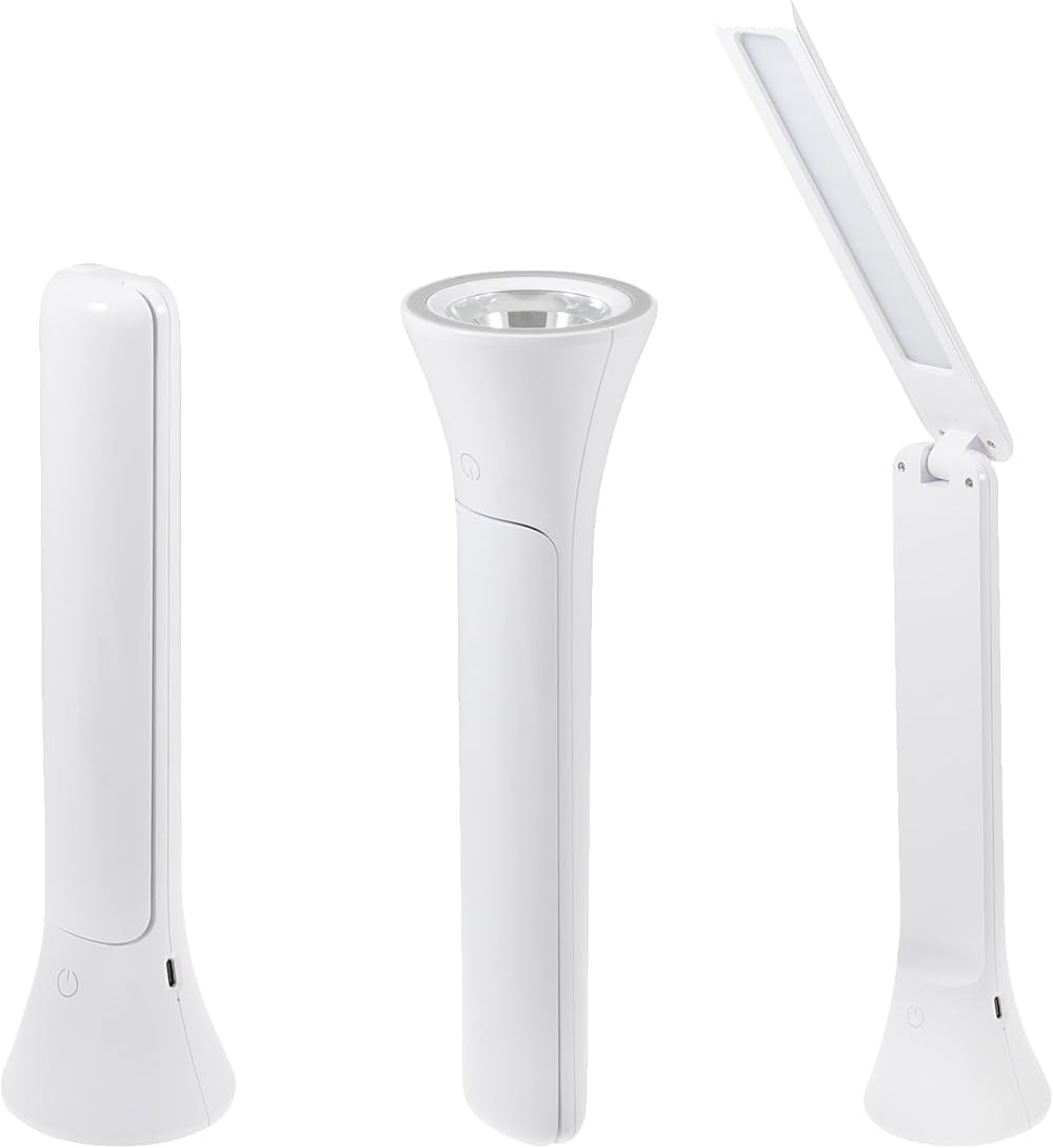 PURElite 2in1 Lamp Torch Rechargeable Desk Table Light LED 180°