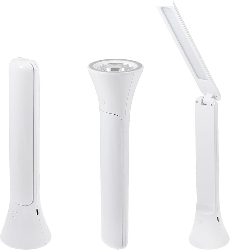 PURElite 2in1 Lamp Torch Rechargeable Desk Table Light LED 180°