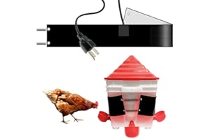 Somivrusa Thermo Bucket Belt Heated Strap Chicken Water Heater for 2-5 Gallon Barrel, 40W Silicone Rubber Heating Band for Chicken Waterers with 6.5 ft Power Cord