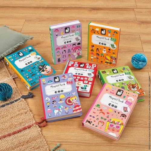 Janod MagnetiBook 41 pc Magnetic Animal Mix and Match Game - Ages 3+ - J02723