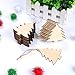 Sumind 30 Pieces Wood Christmas Tree Blanks Wooden Tree Embellishments with 10 Meters Natural Twine for Holiday Party Decoration