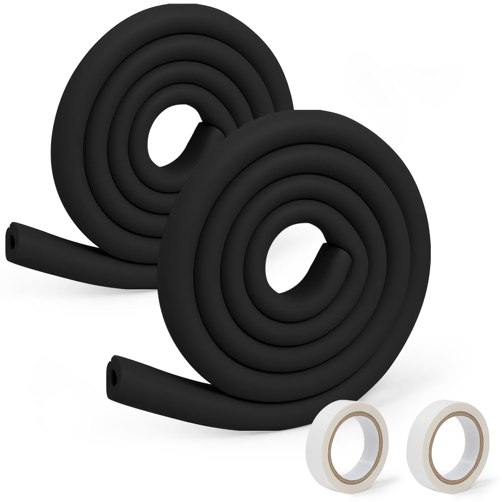 Vicloon Edge Protectors, 2M * 2 Roll Foam Safety Strip, Kids Anti Collision Strip, Thicken Soft Protective, Edge Corner Guard for Baby, Kids and Child - Black