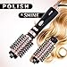 JOYYUM 1000W 3-in-1 Hot Air Spin Brush for Styling and Frizz Control Auto-rotating Curling Negative Ionic Hair Curler Dryer Brush, 1 1/2 Inch and 2 Inch Brush Attachments, Rose Goldthumb 2