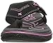 Skechers Womens Bayshore Flip Flop, Black/Pink, 7