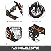 Mophorn Foldable Electric Bike with Basket 36V 8AH Folding Electric Bicycle 250W Powerful Motor E-Bike with 15-21 Miles Range Dual-Disc-Brakes Blackthumb 4