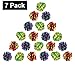 Prairie Horse Supply X Large Premium Mylar Crinkle Balls (7 Pack) (2.5 Inches in Diameter) Interactive Long Lasting Lightweight Shiny Metallic Cat Kitten Toys Assorted Colors