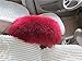 MLOVESIE Auto Center Console Armrest Pad, Warm Winter Fluffy Sheepskin Wool Vehicle Center Console Arm Rest Seat Box Pad Cover Cushion Universal Fit for Most Car(5.91x11.81 inches) (Wine Red)