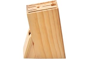 Abaodam Wood Cutter Block Stand Multipurpose Kitchen Knife Storage Holder with Multiple Slots for Kitchen