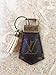Handcrafted, re-purposed Louis Vuitton canvas key chain with tassel