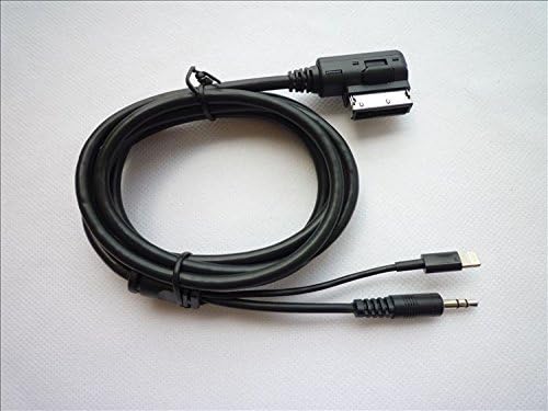 4.9ft Atemk AMI Aux Input Cable (3.5mm jack) With Charging Function (lightning) For VW MDI Audi AMI MMI Music Interface For Iphone5 Golf Passat Jetta