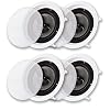 Acoustic Audio CS-IC83 in Ceiling 8″ Speaker 2 Pair Pack 3 Way Home Theater 1400 Watt