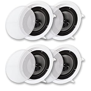 Acoustic Audio CS-IC83 in Ceiling 8″ Speaker 2 Pair Pack 3 Way Home Theater 1400 Watt