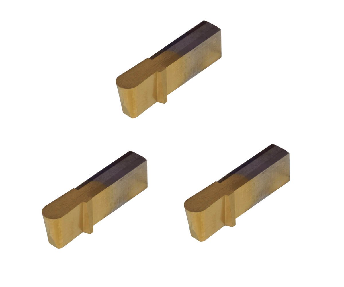 Face Grooving Inserts Corner Radius 0.007 TiN Coated Carbide Grooving Insert for Steel THINBIT 3
