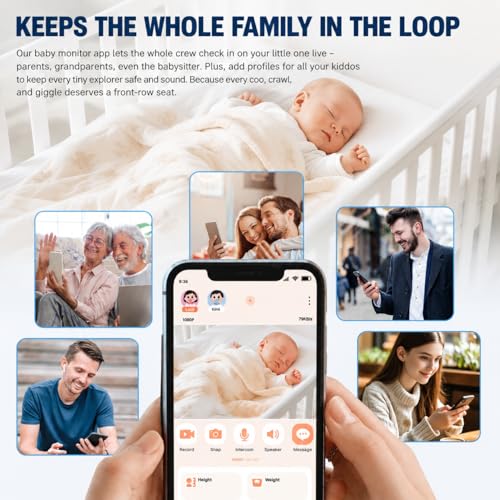 CallToU Baby Monitor with 1080P HD Camera, Hybrid 2.4GHz Wi-Fi & No Wi-Fi Connection, 4× Zoom, Pan-Tilt,Temperature Display,Lullabies & Night Light,4.3-Inch Screen,Remote Baby Monitoring from Anywhere