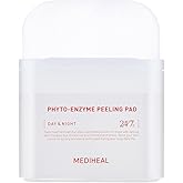 MEDIHEAL Phyto Enzyme Peeling Pad - Vegan Face Resurfacing Gauze Pads with LHA & Papaya Enzym - Pore Tightening Pads to Control Sebum - Exfoliating for Dead Skin Cells, 90 sheets