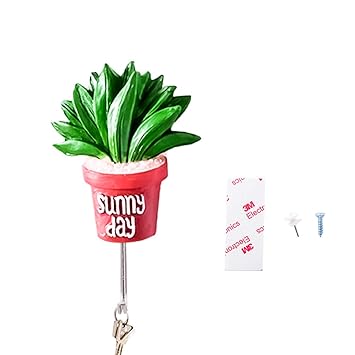 Amazon Com 5 Styles Cute Cactus Adhesive Hooks Kitchen Towel