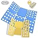 LEEFE Shirt Folder Board with Drawer Storage Set, Easy and Fast Cloth Folder Flipfold Rack for Adult and Kids Dress Pants Towels, Blue