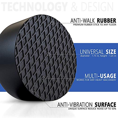 Ecardy Anti Vibrasion Pads for Washing Machine & Dryer - Rubber Anti-Walk Anti Vibration Pads Prevent Walking and Vibration - Fits All Washers & Dryers - Thumbnail 2