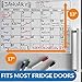 Magnetic Dry Erase Calendar Board, Monthly Refrigerator Whiteboard Calendar, 4 Colored Magnetic Markers 1 Eraser with Magnet for A Complete Set