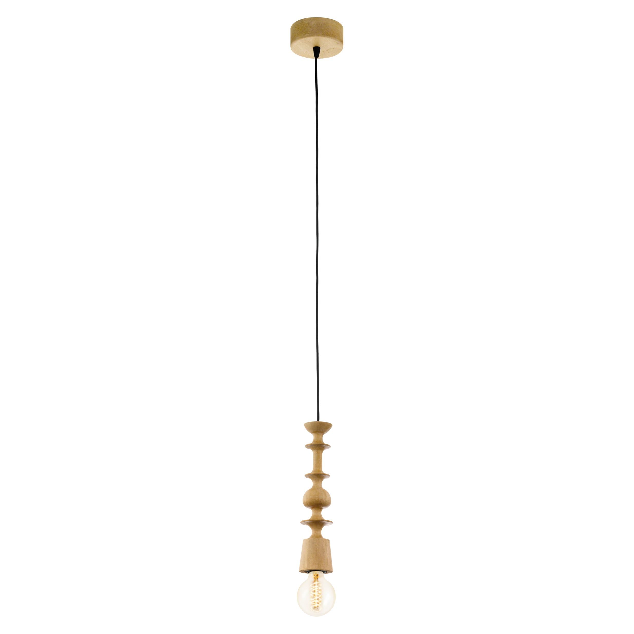 EGLO Avoltri 60 W Wooden Pendant Light - Oak