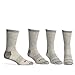Ballston Lightweight 81% Merino Wool Crew Hiking Socks - 4 Pairs for Men and Women